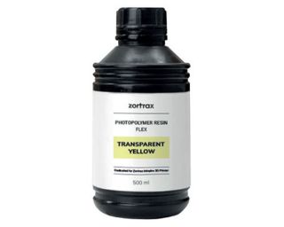 Résine Zortrax flexible jaune pour InkSpire (500 ml) Dureté 76.33D