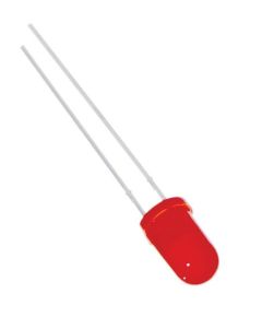 DEL-5-R-DIFF-HQ DEL Rouge ø 5mm Diffusante HAUTE QUALITE (boîtier translucide rouge)