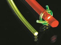 JPVCS-D6-1000-RRSF Jonc PVC souple ROUGE ROSE FLUO Transparent  [6]  x 1000