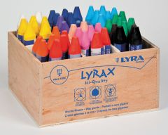 Crayons cire géants Ø 14,5 mm LYRA Lyrax, lot de 48 + taille crayon