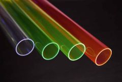TUBE PMMA JAUNE FLUO [26] x [29] x 1180