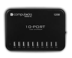 Chargeur sur secteur 10 ports USB - 120W - 2,4 A