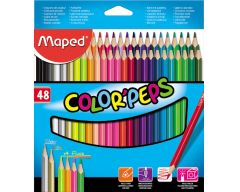 Crayons de couleur COLOR'PEPS, pochette carton de 48