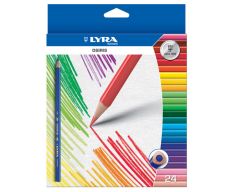 Crayons de couleur triangulaire LYRA Osiris, étui de 24