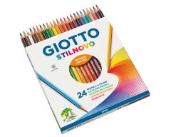 Crayons de couleur Giotto Stilnovo, étui de 24 avec accroche 